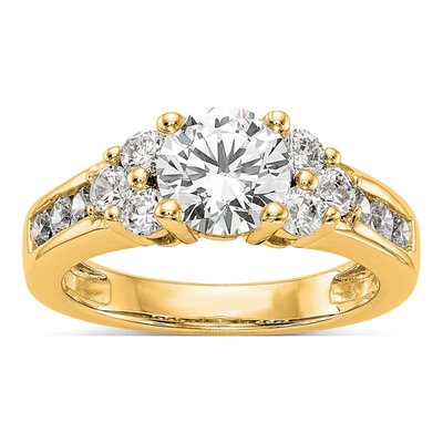 14K Yellow Gold Lab-Grown Diamond Engagement Engagement Ring Semi-Mount