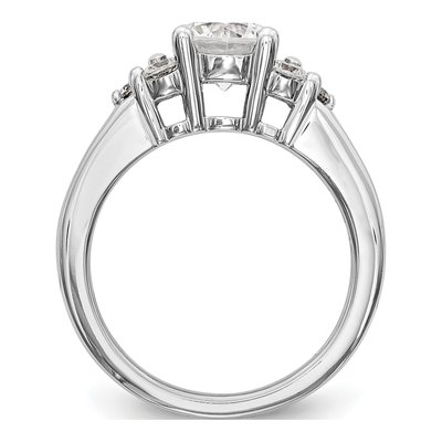 14K White Gold Diamond Engagement Ring Semi-Mount – view 2