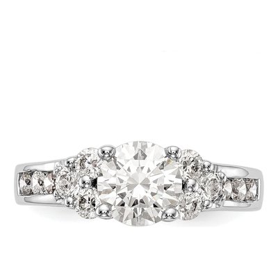 14K White Gold Diamond Engagement Ring Semi-Mount – view 4