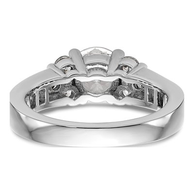 14K White Gold Diamond Engagement Ring Semi-Mount – view 5