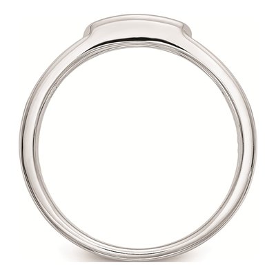 14K White Gold Contoured Wedding Band – view 2