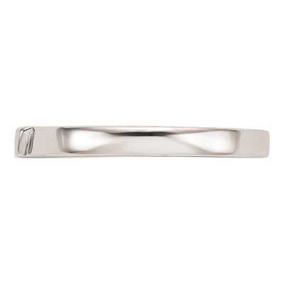14K White Gold Contoured Wedding Band – view 3