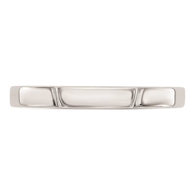 14K White Gold Contoured Wedding Band – view 4