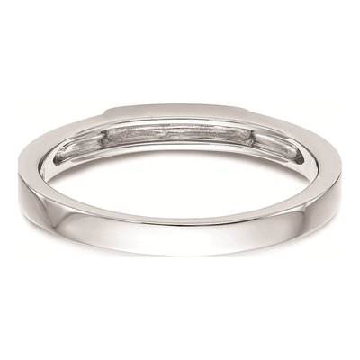 14K White Gold Contoured Wedding Band – view 5