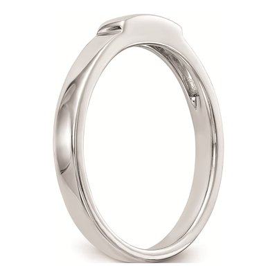 14K White Gold Contoured Wedding Band – view 6