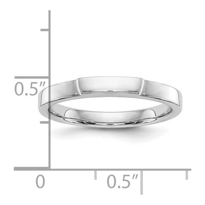 14K White Gold Contoured Wedding Band – view 7
