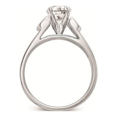 14K White Gold Peg Set Channel Engagement Ring Mounting – view 2