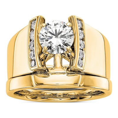 14K Yellow Gold Diamond Engagement Engagement Ring Semi-Mount – view 5