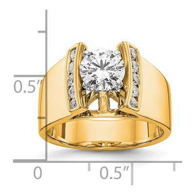 14K Yellow Gold Diamond Engagement Engagement Ring Semi-Mount – view 8