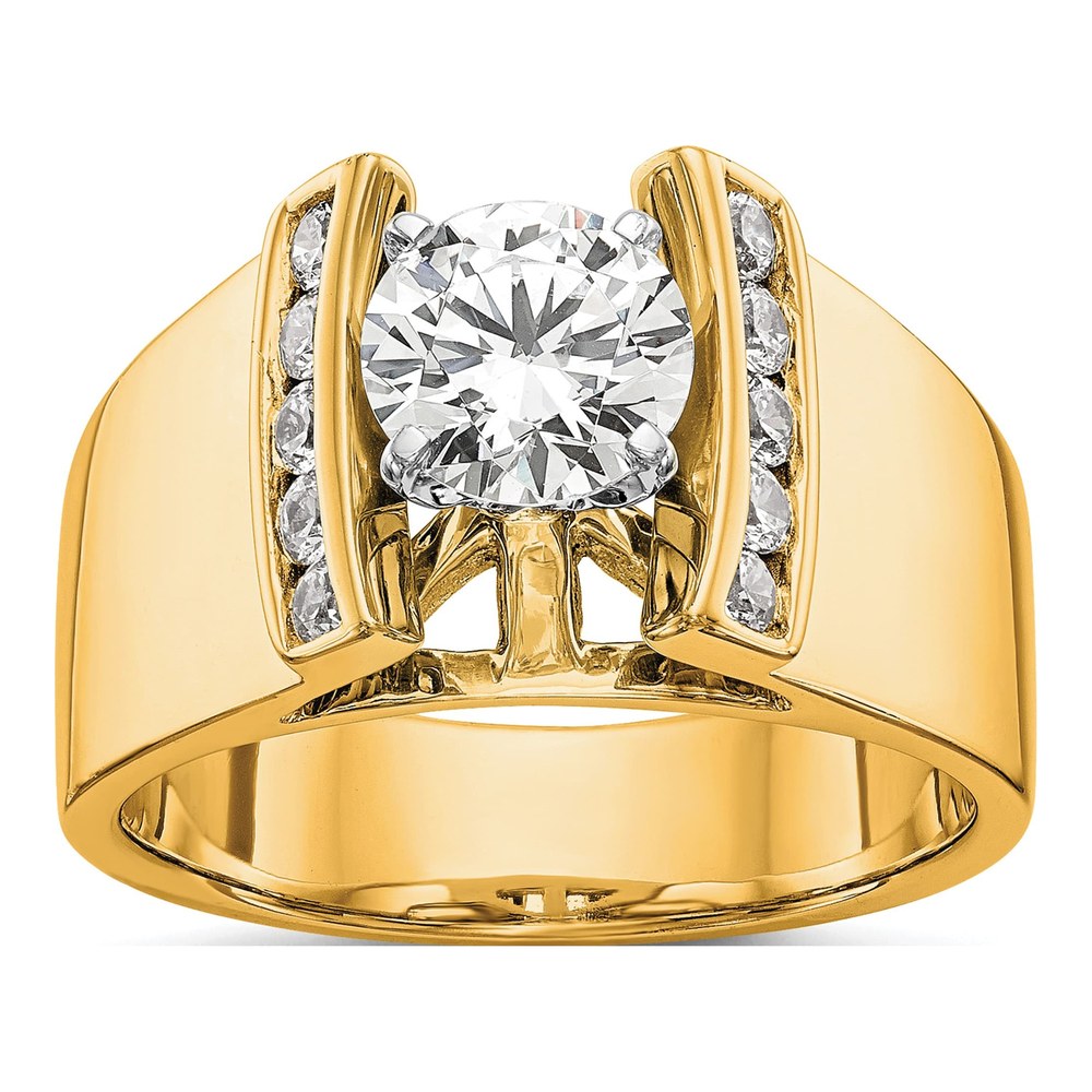 14K Yellow Gold Diamond Engagement Engagement Ring Semi-Mount