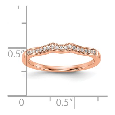 14K Rose Gold 1/10 ct tw Diamond Wedding Band – view 2