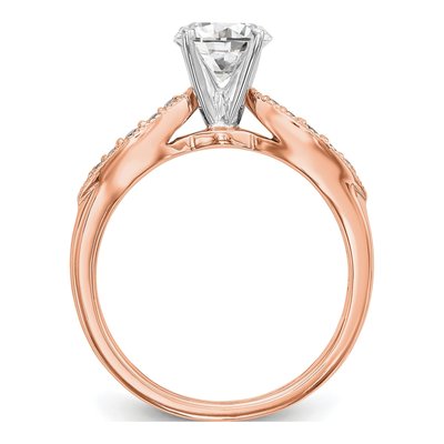 14K Rose Gold Diamond Engagement Engagement Ring Semi-Mount – view 2
