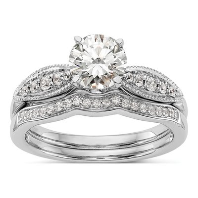 14K White Gold Diamond Engagement Engagement Ring Semi-Mount – view 8