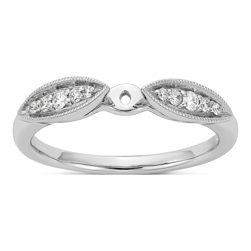 14K White Gold Diamond Engagement Engagement Ring Semi-Mount