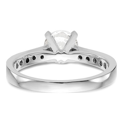 14K White Gold Lab-Grown Diamond Center Round Engagement Ring Semi-Mount – view 7