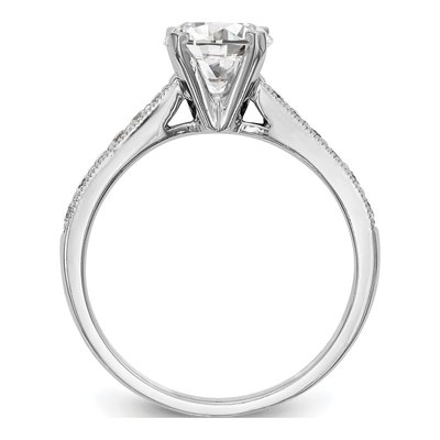14K White Gold Diamond Engagement Engagement Ring Semi-Mount – view 3