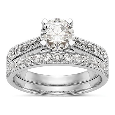 14K White Gold Diamond Engagement Engagement Ring Semi-Mount – view 7