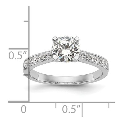 14K White Gold Diamond Engagement Engagement Ring Semi-Mount – view 8