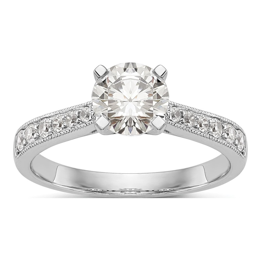 14K White Gold Diamond Engagement Engagement Ring Semi-Mount