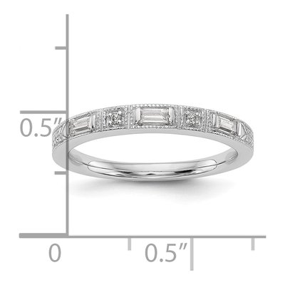 14K White Gold Diamond Wedding Band Mounting – view 3