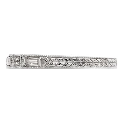 14K White Gold Diamond Wedding Band Mounting – view 4