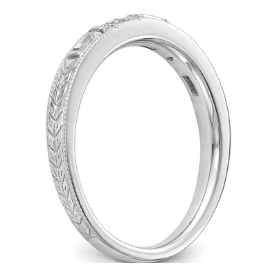 14K White Gold Diamond Wedding Band Mounting – view 7