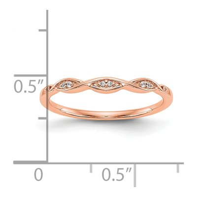 14K Rose Gold Diamond Wedding Band – view 2