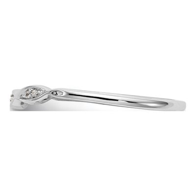 14K White Gold Diamond Wedding Band – view 3