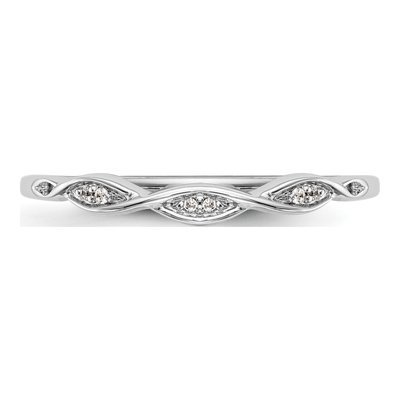 14K White Gold Diamond Wedding Band – view 4