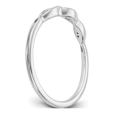 14K White Gold Diamond Wedding Band – view 6