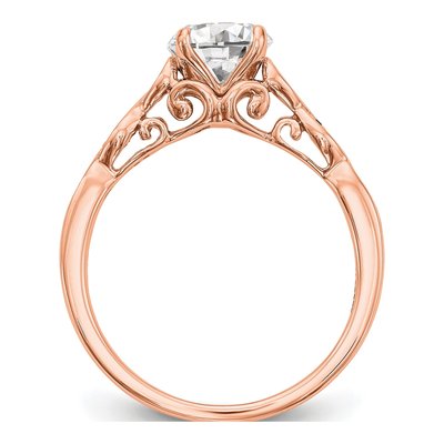 14K Rose Gold Diamond Engagement Engagement Ring Semi-Mount – view 2
