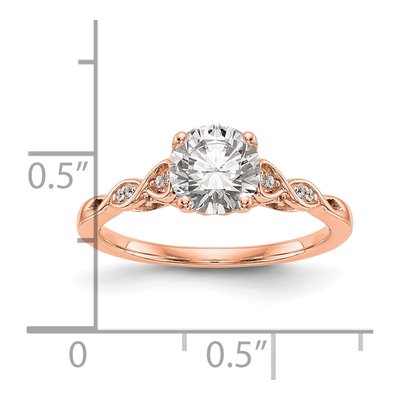 14K Rose Gold Diamond Engagement Engagement Ring Semi-Mount – view 3