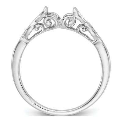 14K White Gold Diamond Engagement Engagement Ring Semi-Mount – view 3