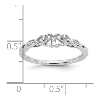 14K White Gold Diamond Engagement Engagement Ring Semi-Mount – view 8