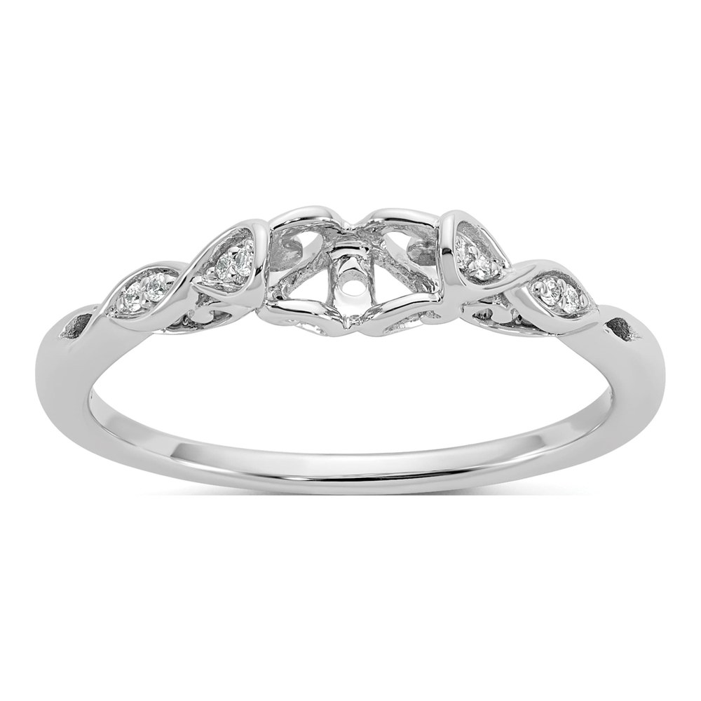 14K White Gold Diamond Engagement Engagement Ring Semi-Mount