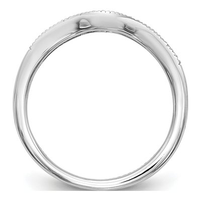 14K White Gold 1/15 ct tw Diamond Wedding Band – view 3
