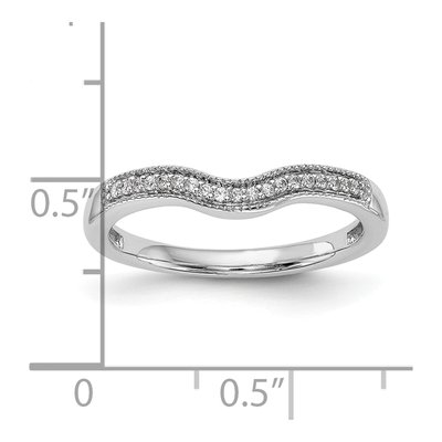 14K White Gold 1/15 ct tw Diamond Wedding Band – view 8