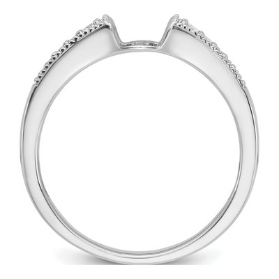 14K White Gold Peg Set Diamond Semi-Mount Ring – view 2