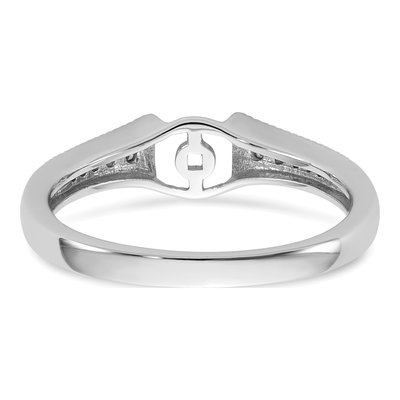 14K White Gold Peg Set Diamond Semi-Mount Ring – view 5