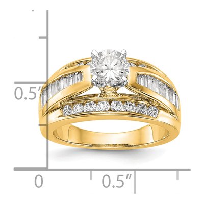 14K Yellow Gold Diamond Engagement Engagement Ring Semi-Mount – view 3