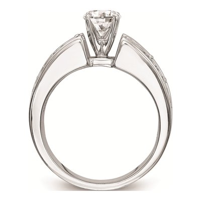 14K White Gold Diamond Engagement Ring Mounting – view 3