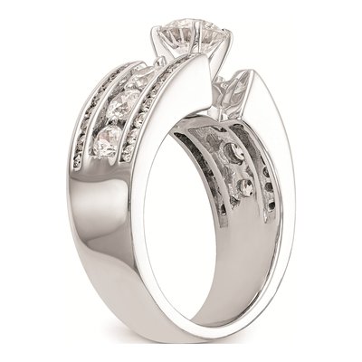 14K White Gold Diamond Engagement Ring Mounting – view 7