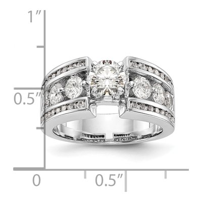 14K White Gold Diamond Engagement Ring Mounting – view 8