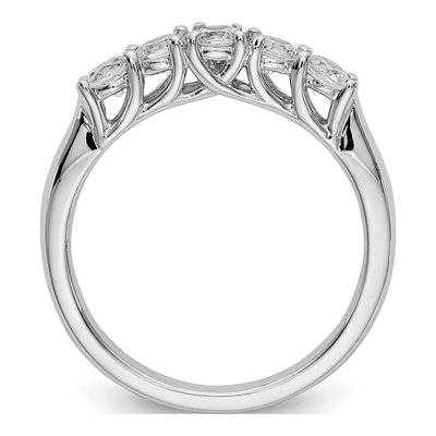 14K White Gold Diamond Wedding Band, 0.6 ctw – view 2
