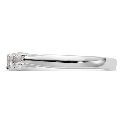 14K White Gold Diamond Wedding Band, 0.6 ctw – view 3