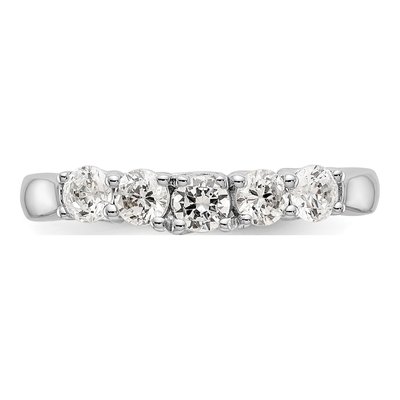 14K White Gold Diamond Wedding Band, 0.6 ctw – view 4