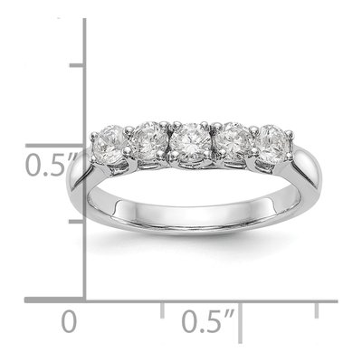 14K White Gold Diamond Wedding Band, 0.6 ctw – view 7