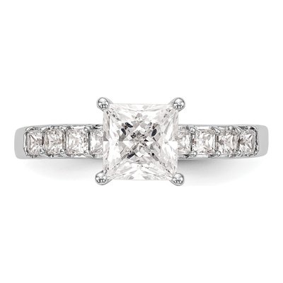 Platinum Diamond Engagement Ring Semi-Mount – view 5