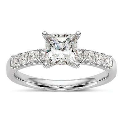 Platinum Diamond Engagement Ring Semi-Mount