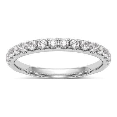 14K White Gold 1/2 ct tw Lab-Grown Diamond Wedding Band
